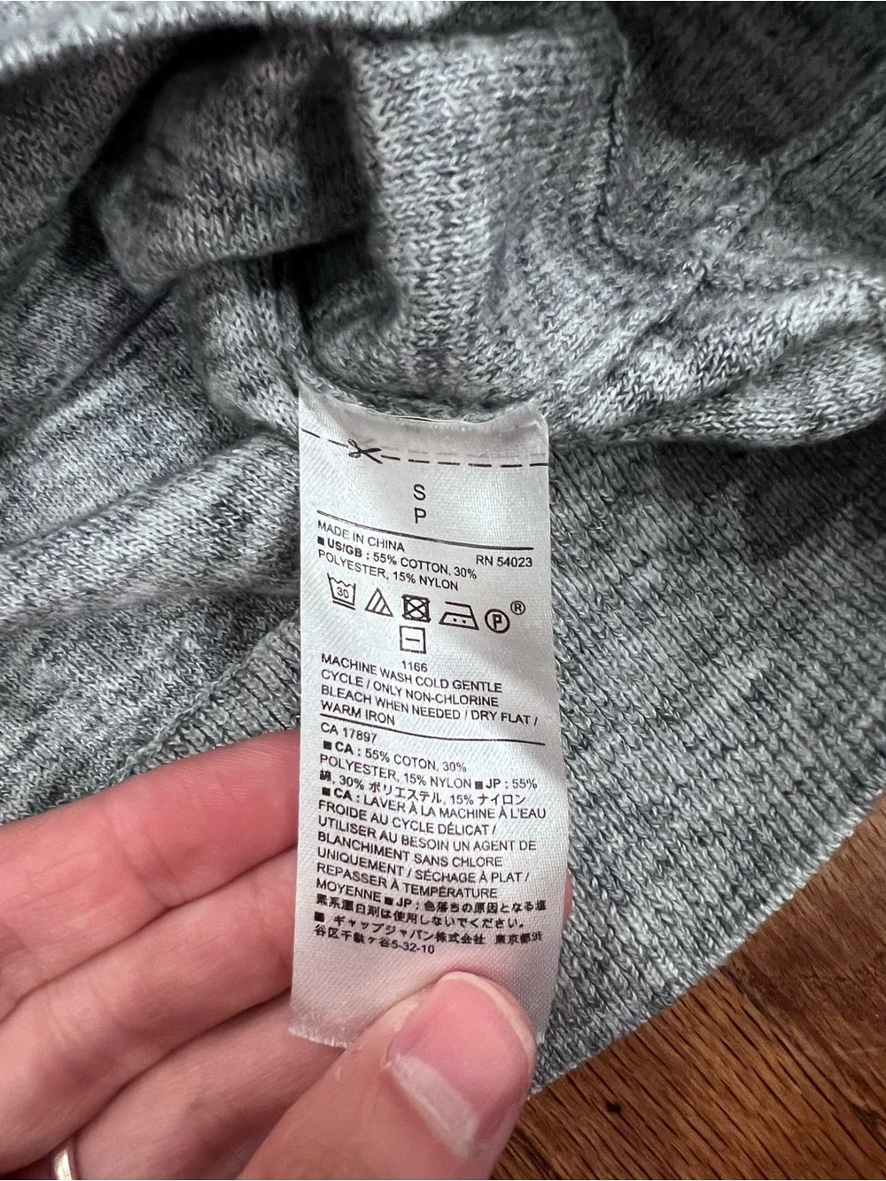Banana Republic Men's Eco Sweater Crew Neck Grey Black Size Small